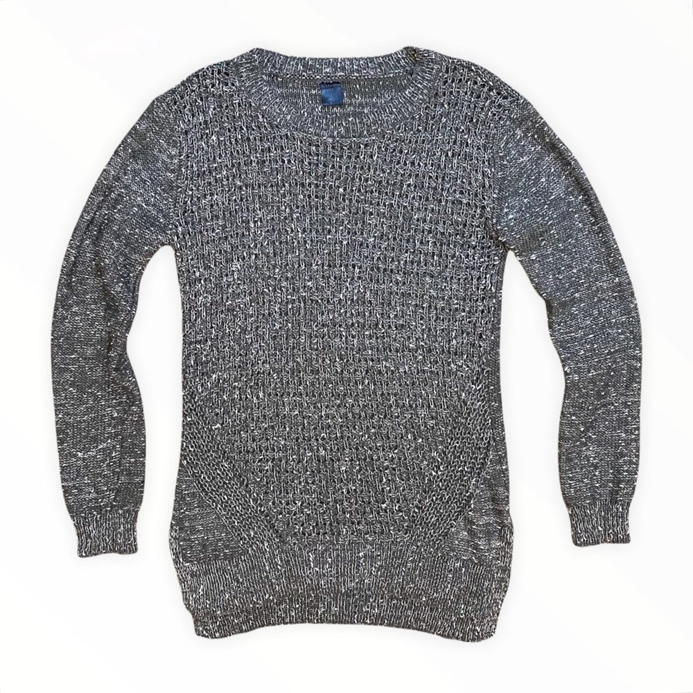 Madison Lilly Grey Yanna Textured Pullover / Size Small